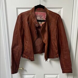 Bernardo Rich Brown Leather Jacket